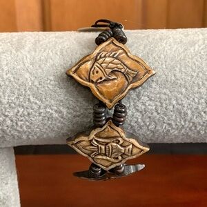 NWT brown nautical theme adjustable bracelet